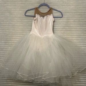 A Wish Come True Creamy bodysuit tutu skirt dress in ivory cream